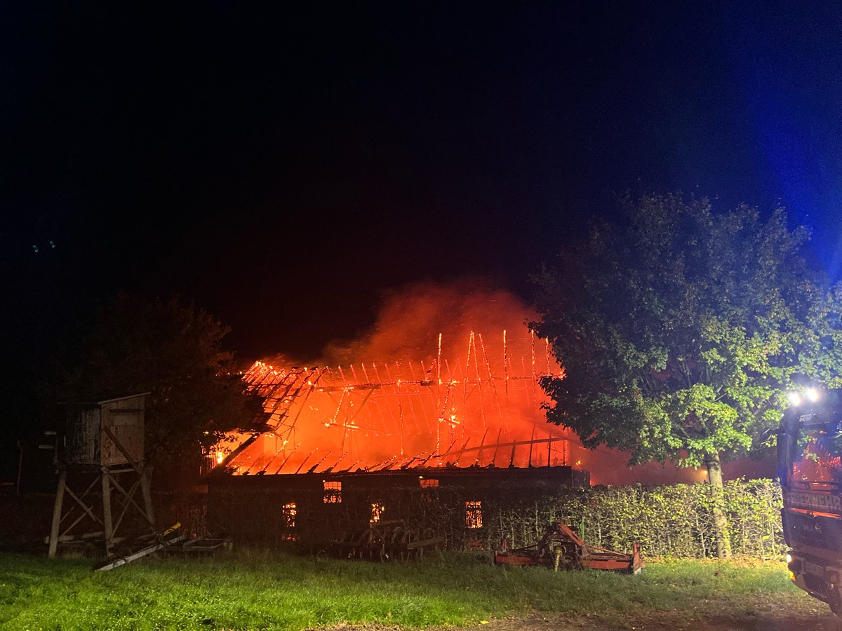 Brand einer Scheune
