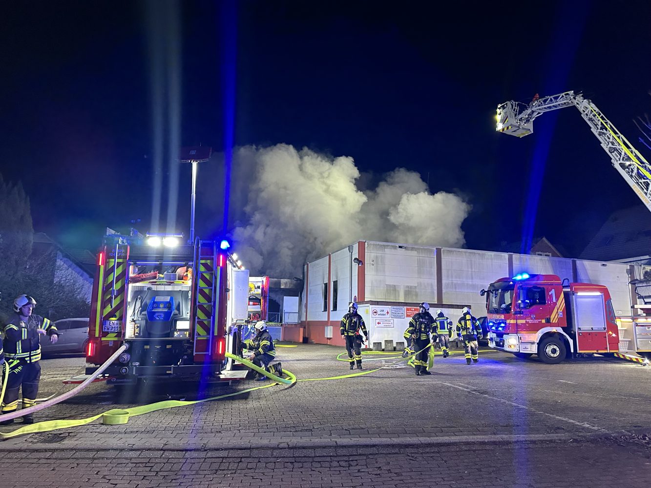 Brand in Möbellager