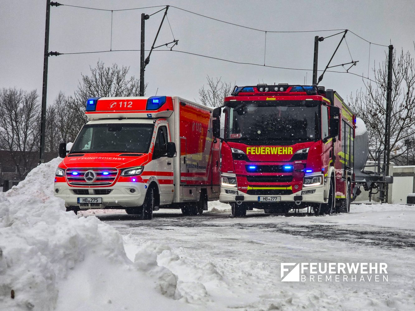 Feuerwehr Bremerhaven beobachtet Wetterlage