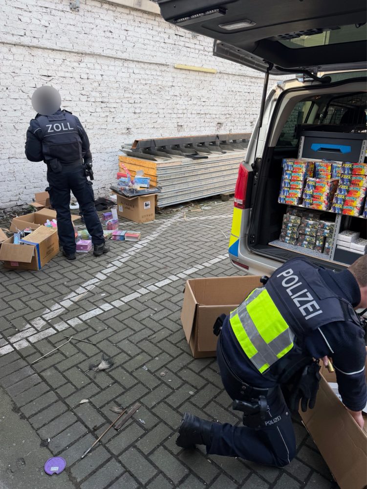 Gewerbekontrolle - Sicherstellung von Pyrotechnik