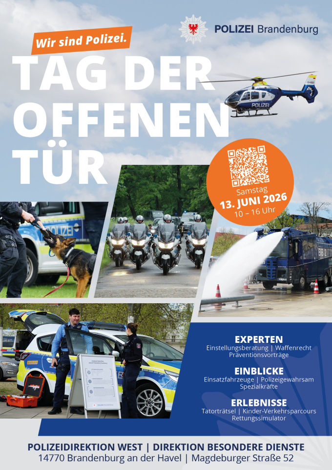 Tag der offenen Tür bei der Polizei – Polizeidirektion West und Direktion Besondere Dienste
